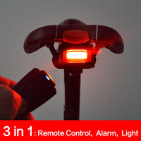 4 In 1 Anti-theft Bike Security Alarm Wireless Remote Control Alerter Taillights Lock Warner Waterproof Bicycle lamp Accessories