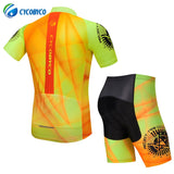 Cycobyco Cycling Jersey Short Sleeve Men MTB Bike Clothing Road Bicycle Shorts Padded Pants Fluorescence Maillot Ropa Ciclismo