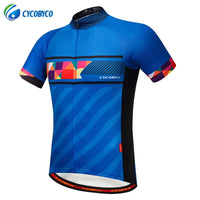 Cycobyco Men's Cycling Jersey Short Sleeve Reflective,Light,Breathable and Quick Drying USA,Italy,France,Brazil,Spain Style