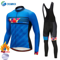 Cycobyco Winter Thermal Fleece Cycling Jersey Bike Clothes Wear Bicycle Clothing Set Long Sleeve Maillot Ropa Ciclismo Invierno