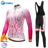 Cycobyco Winter Thermal Fleece Women Cycling Jerseys Mountain Bike Bicycle Uniform Long Sleeve Cycling Clothing Best Gel Pad